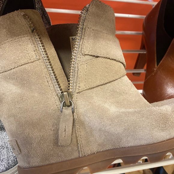 Sorel Joan Of Arctic Wedge I Buckle Tan Suede - Picture 5 of 7